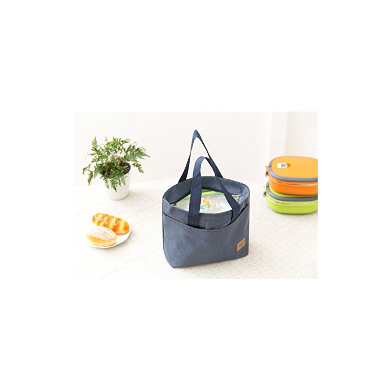 Vinsani Insulated Tote Canvas Thermal Lunch Bag Reusable Portable Cooler