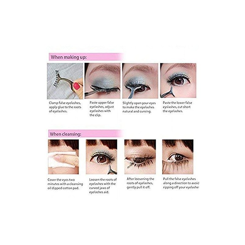 EIAKE False Eyelashes Applicator Tool Eyelash Extension Tweezers Remover Clip