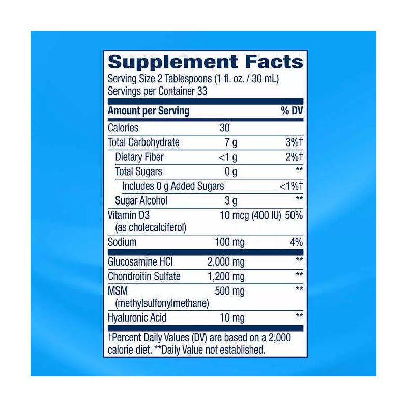 Wellesse Joint Movement Glucosamine Chondroitin Hyaluronic 33.8 Ounces Liquid