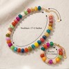 Gmai Chunky Bead Necklace and Bracelet Set for Women Boho