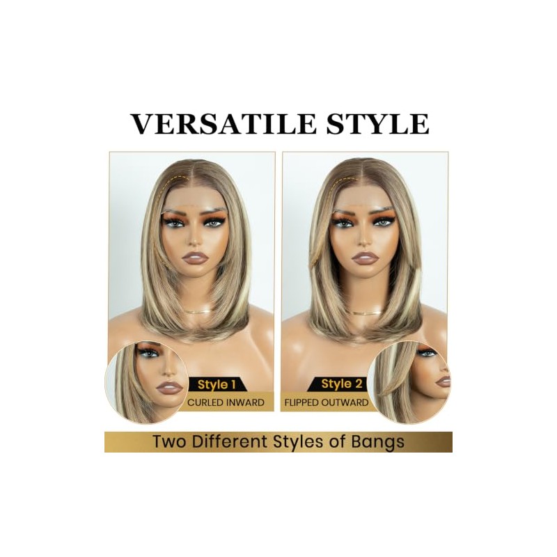 Style Icon 6x4 Synthetic Lace Front Wig Short Straight Bob