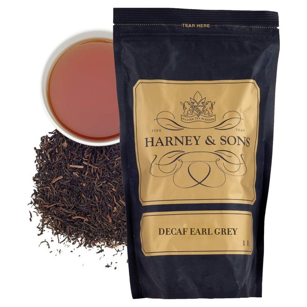 Harney & Sons Decaf Earl Grey Tea, Loose 16 oz (1 libra) bolsa