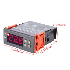 Jeanoko Thermostat MH1210F AC110V Digital Temperature Control Controller Thermostat -58~194℉ Fahrenheit Temperature Sensor