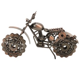 Motorcycle Toy Model Metallic Antique Texture Sturdy Smoothing Durable Metal Motorcycle for Kids Decoration