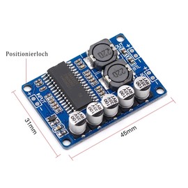 GERUI TDA8932 Digital Power Amplifier Board DC Voltage 10-30V 35W Mono Amplifier Module TDA8932 for Active Speakers, Electroacoustic Projects and Audio Applications, Pack of 3