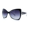 SA106 Unique Oversized Cat Eye Hybrid Butterfly Sunglasses Black