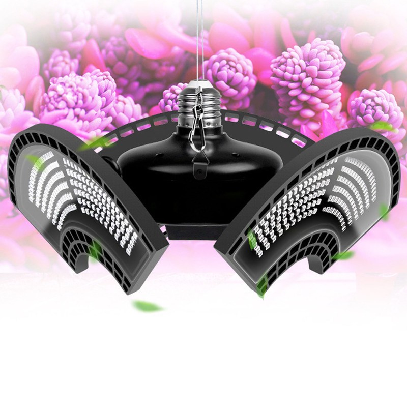 LED Grow Light E27 E26 Lamp Head Folding Waterproof Indoor
