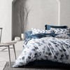 MILDLY 100% Long-Staple Cotton Duvet Cover Set Light Navy Ginkgo
