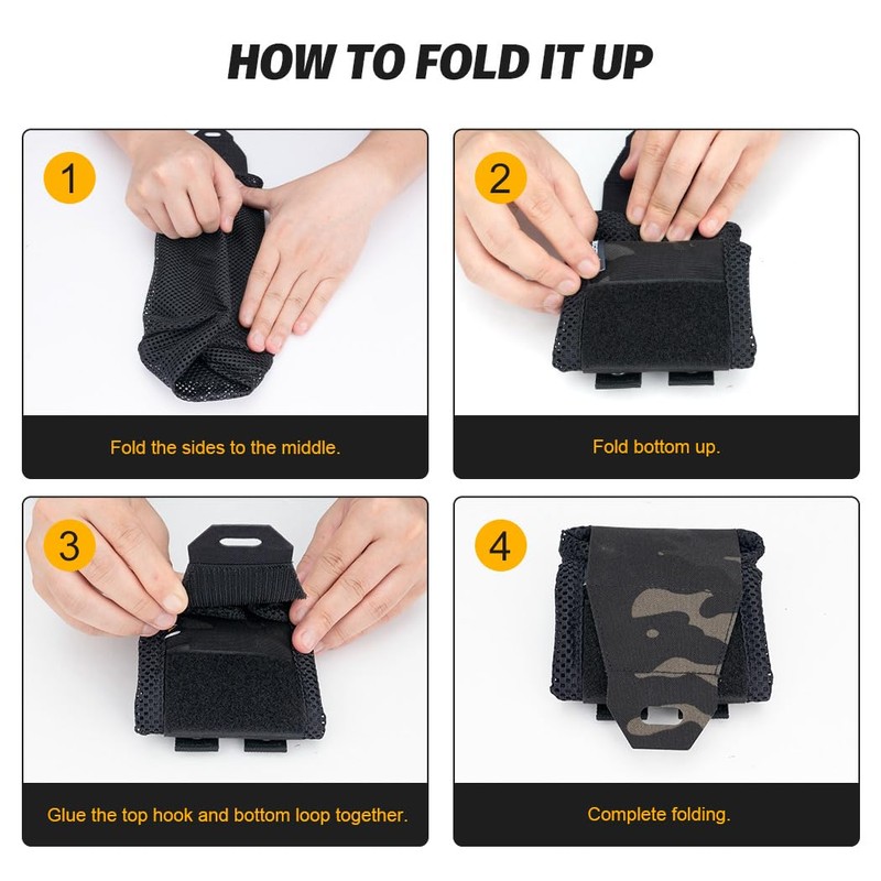 IDOGEAR Tactical Molle Dump Pouch Foldable Mag-Net Drawstring Recycle Pouch