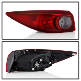 ACANII - For 2014-2018 Mazda 3 Sedan Non-LED Model Outer Rear Tail Light Lamp Assembly Replacemet Right Passenger Side