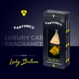 Carfume Carfume Original - Lady Million Scent Car Air Freshener - Perfume Inspired Car Fragrances - Car Air Fresheners to Eliminate Odours - Oil Scented Air Freshener for Fresh Car Smell - Yellow Edition
