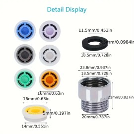 N\\A 8PCS Shower Flow Reducer Limiter Set,Control Valves Shower Water Flow Restrictor