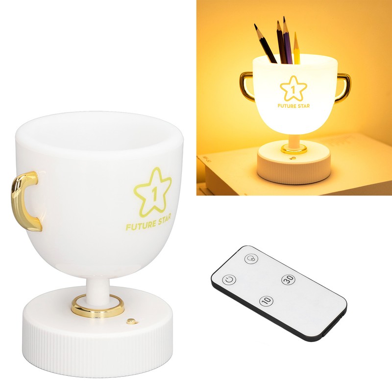Pen Holder Trophy Night Light USB Charging Bedroom Bedside Mood