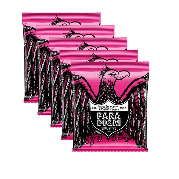 5 PACK Ernie Ball 2023 Paradigm Electric Guitar Strings, Super