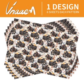 Vnaaem Motocycle Wrapping Paper for Boys Men - Watercolor Moto Wrapping Paper for Birthday Anniversary Baby Shower 19.6 X 27.8 Incher Per Sheet (6 Sheet)