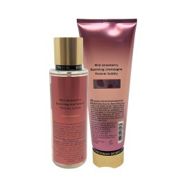 Victoria's Secret Strawberries Champagne Mist and Lotion Set 8.4oz 8oz