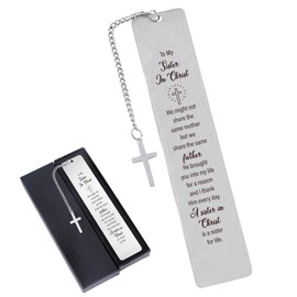 Sisters in Christ Gifts Bookmark - Shejdgart Sisters in Christ Gifts for Women Inspirational Bible Christian Bookmark Gifts for Sisters in Christ Religious Catholic Birthday Baptism Gifts for Friends
