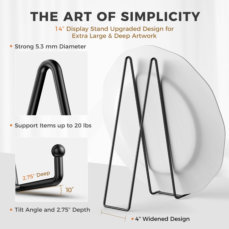 TR-LIFE 14 Inch Heavy Duty Plate Stand (4 Pack) -