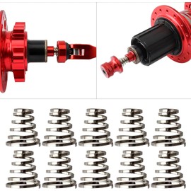 10Pcs Silver Bike Quick Release Skewer Springs,Stainless Steel Bike Hub Quick Release Lever Shafts Spring For Cycling Mountain Road Bike Bike Wheel Spring,Quick Release Spring Skewer Hub For Bike