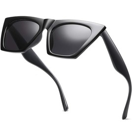 aisswzber AISSWZBEER Retro Square Cat Eye Sunglasses for Women Fashion Trendy Style UV400 Protection