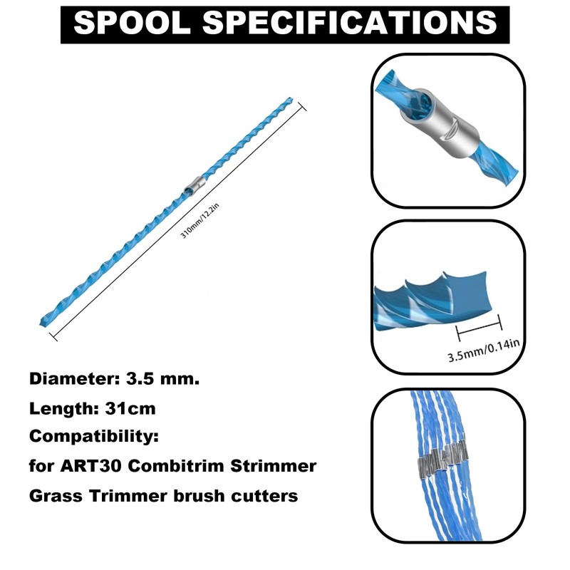 esmusssein F016800182 Trimmer Line, Extra Strong Cutting Thread Grass Trimmer