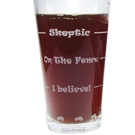Orange Kat Bigfoot Sasquatch Drink 'Till You Believe Set of Four 16oz. Engraved Pint Glasses/Beer Glasses