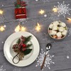 Yrendenge Christmas Grey Tablecloth, Santa Snowflake Rectangular Washable Tablecloth, Waterproof