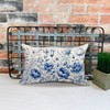 MIGEEN Blue Flower Throw Pillow Covers 12x20 Inch Chinoiserie Pillow