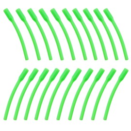 Caishun 20PCS Glow in The Dark PVC Sleeve Green Sea Fishing Line Anti Tangle Tube Tip Tube Anti Bite Fishing Line Sleeve for Deep Sea Rigging Trolling Lure Stream Pond Fishing PVC Locator