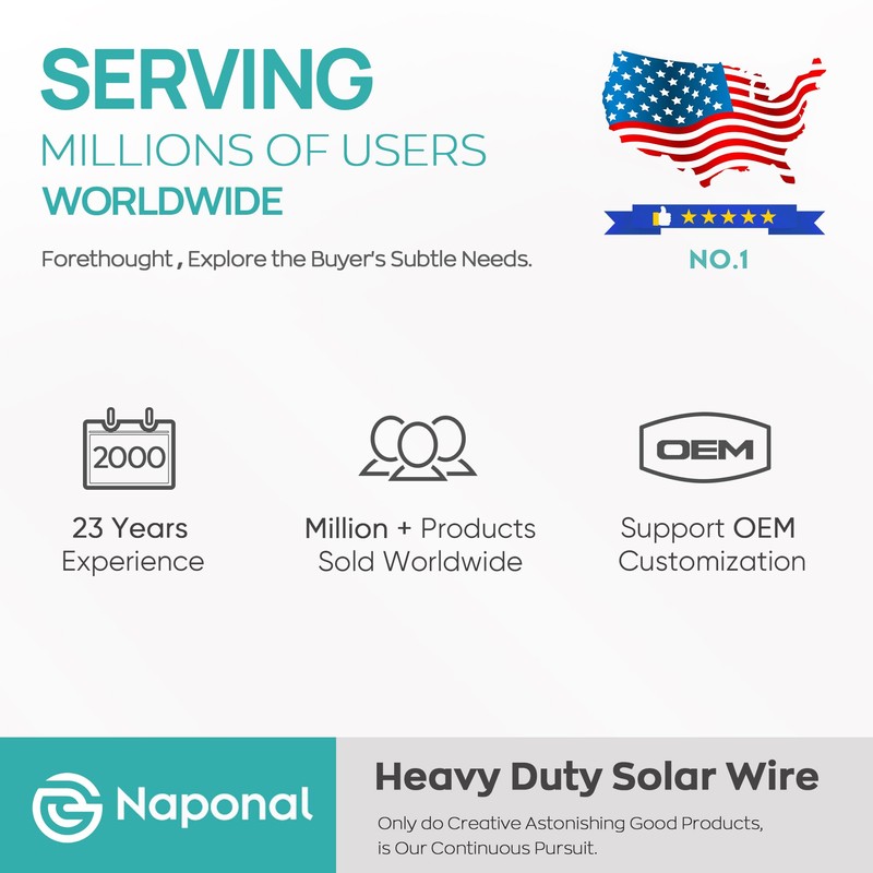 Naponal 12AWG-20ft Advanced Solar to XT60 Charging Cable,Redesign Solar Panel