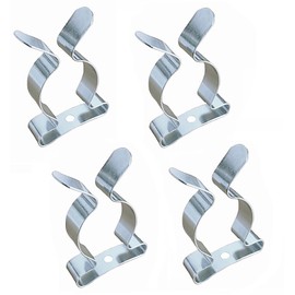 Pack of 4 Tool Spring Terry Clips 12mm - 38mm Garage/Shed Storage Grip Tidies Wall Mounted Tool Spring Terry Clips Storage Hangers for Garages Sheds Yards Cupboards (with Screws) 32mm (1-1/4).