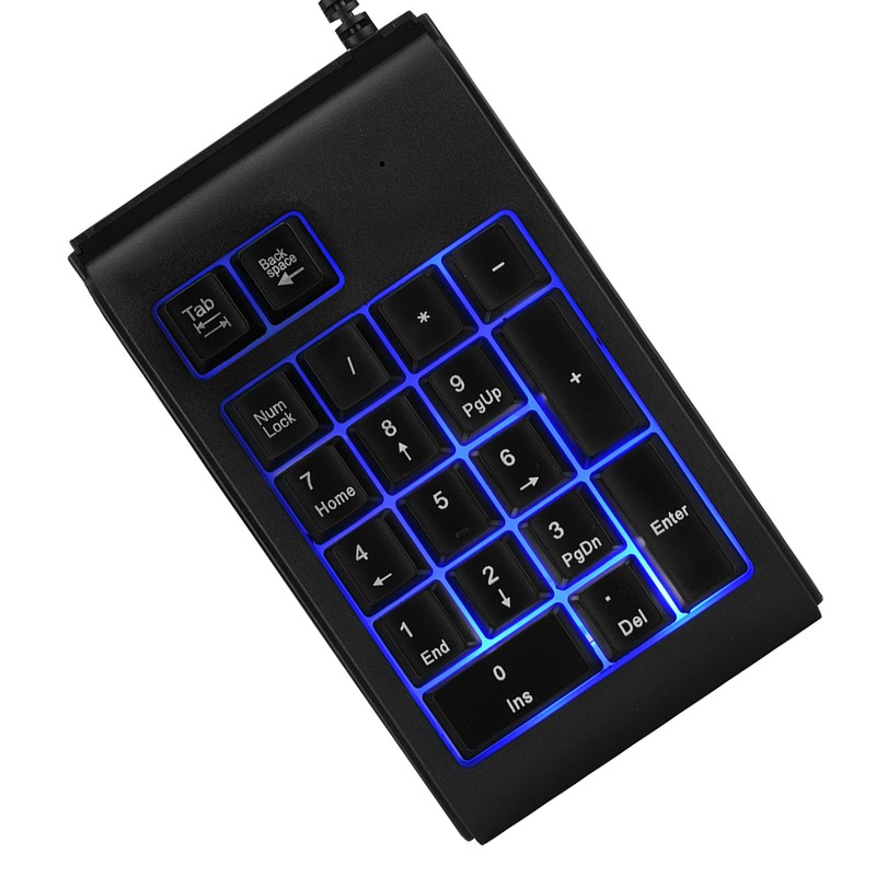 19-key 3-Color USB Numeric Keypad Mechanical Touch Feeling 10 Million