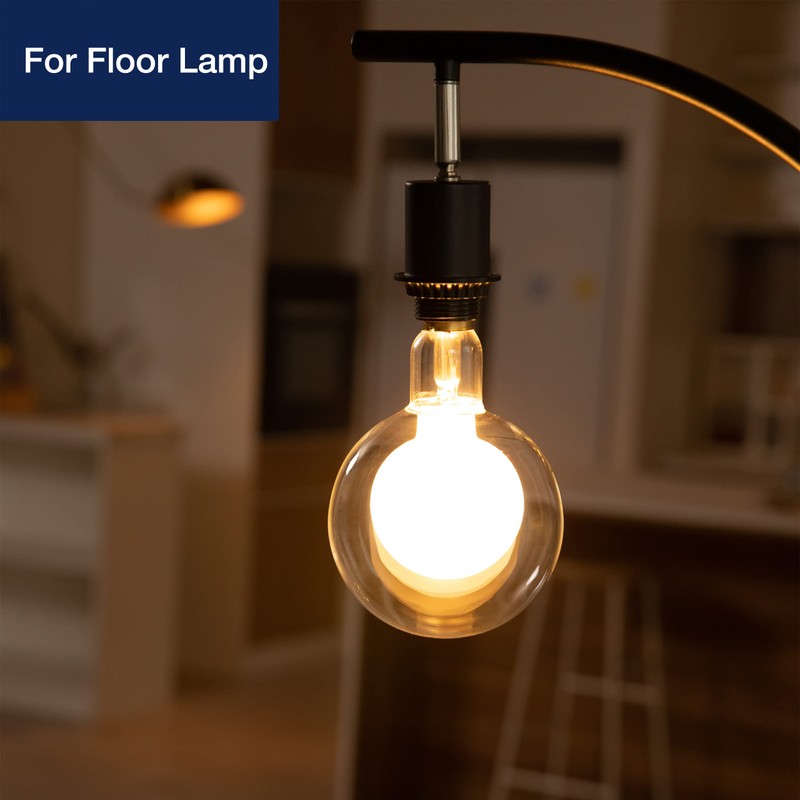 FLSNT G125 Decorative Dimmable Globe LED Edison Bulbs, 2700K Soft