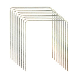 Pointyard Regulation Size Croquet Wickets, 9 Colorful Square Arrow Wickets - 8.1" x 6.3" Replacement Set for Six Players Croquet Sets