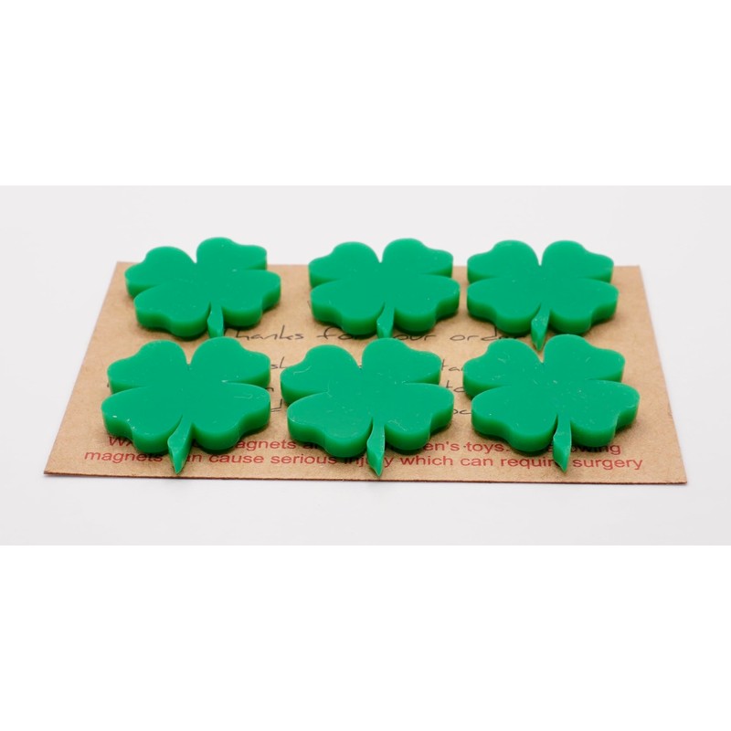 6 Pcs Lucky Four Leaf Clover Fridge Magnets | very