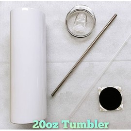 Abstract 20 Oz Custom Tumble W/ Both Metal and Plastic Straw and Rubber Bottom Cushion