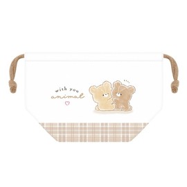 Kamio Japan Drawstring Lunch With You ANIMAL Girls Medium