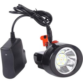 Rechargeable LED Mining Cap Lamp 1+6 Light Source, White Light Coal Miner Headlight for Hard Hat, Waterproof Underground Mining Light, High Brightness Safety Helmet Lamp for Outdoor Work