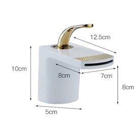 WEITOL Vintage Sink Faucet Bathroom, Brass Sink Faucet Bathroom, Hot and Cold Sink Mixer Tap Faucet, Single Handle 1 Hole Bathroom Sink Faucet, Gold (Color : Black)