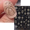 2 Sheets Fall Nail Stickers for Nail Art 5D Embossed
