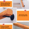 3FT Wooden Stair Handrail,Staircase Indoor Outdoor Handrail,Wall Mounted Barrier Free