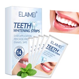 Professionelle Zahnaufhellungsstreifen – 14 Streifen zum Aufhellen der Zähne, ideal für die Zahnaufhellung, Teeth Whitening Strips zur Zahnaufhellung, sicher für Nagellack