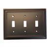Brainerd W10599-BZM-UC Architectural Triple Switch Wall Plate, 1 per pkg,