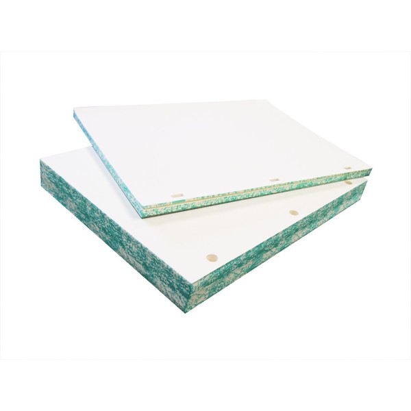 Archival Paper 32lb Minute Paper - 11" X 8-1/2" - 100% Cotton, Acid-Free, Blank Sheets for Minute Books or Ledgers- (100 Rectangle Holes)