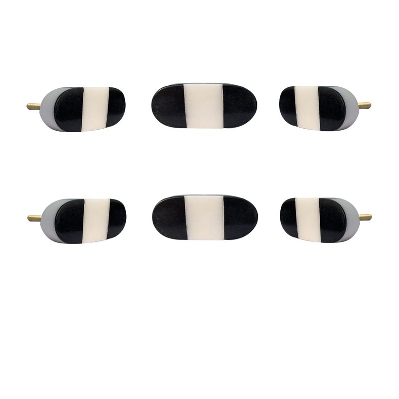 Perilla Home Set of 6 Marble Knobs for Cabinet &