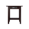 Atlantic Furniture Mission End Table, (20" x 20"), Espresso
