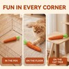 2 Pcs Orange Natural Interactive Sisal Carrot Cat Toys,Cat Dental