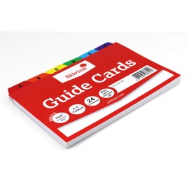 Silvine A6 Guide Cards in Plain White, Tabbed A-Z. Ref 864 (6x4")