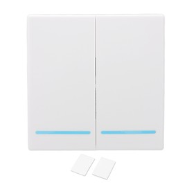 Wireless Light Switch Smart Remote Control Switch Wall Switch 433MHz for Home Office 2 Gang