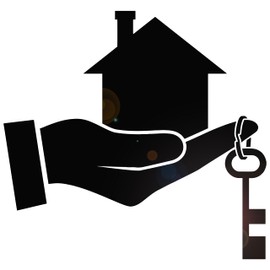 Vinyl Wall Decal Realtor House Keys Real Estate Agency Stickers Mural Large Decor (g8629) Black